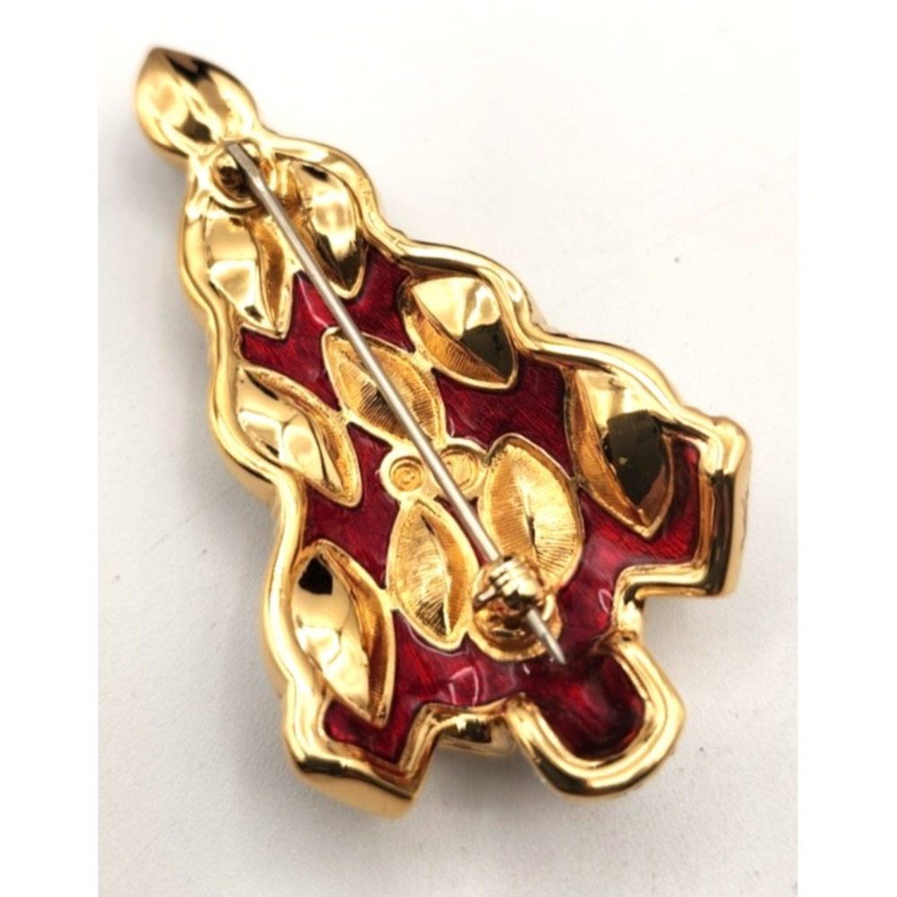 Swarovski Christmas Tree Brooch Pin Rare Signed Retired Original Box - Picture 4 of 5